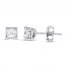 Radiant Reflections 1/2 ct tw Diamonds Princess-cut 10K White Gold Solitaire Earrings
