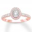 Diamond Engagement Ring 1/2 Carat tw 10K Rose Gold
