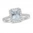 Neil Lane Aquamarine Engagement Ring 1/2 ct tw Diamonds 14K White Gold