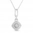 Diamond Necklace 1/4 ct tw Round-cut Sterling Silver 18"