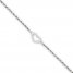 Heart Anklet 14K White Gold