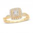 Diamond Engagement Ring 3/8 ct tw Princess/Round 14K Yellow Gold