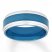 Men's Wedding Band Stainless Steel/Blue Ion-Plating 8mm