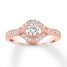 Diamond Engagement Ring 1/2 ct tw Round-cut 14K Rose Gold