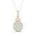 By Women For Women Diamond Lotus Necklace 1/3 ct tw Round-cut 10K Yellow Gold 18"