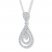 Diamond Teardrop Necklace 1/2 ct tw Round-cut 10K White Gold