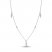 Diamond Cross Necklace 1/3 ct tw Round-cut 10K White Gold 16.3"