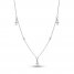 Diamond Cross Necklace 1/3 ct tw Round-cut 10K White Gold 16.3"