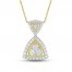 Diamond Necklace 1/2 ct tw Round-cut 10K Yellow Gold 18"
