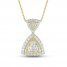 Diamond Necklace 1/2 ct tw Round-cut 10K Yellow Gold 18"