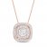 Diamond Necklace 1/2 ct tw 10K Rose Gold 18"