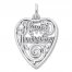 Happy Anniversary Heart Charm Sterling Silver