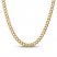 Men's Hollow Curb Chain Necklace 14K Yellow Gold 22"