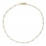 Beaded Station Anklet 14K Yellow Gold 10" Length