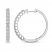 Diamond Hoop Earrings 1/4 ct tw 10K White Gold