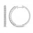 Diamond Hoop Earrings 1/4 ct tw 10K White Gold