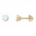 Children's Stud Earrings Lab-Created Opal 14K Yellow Gold