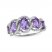 Amethyst & White Lab-Created Sapphire Five-Stone Ring Sterling Silver