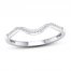 Diamond Wedding Band 1/15 ct tw Round-cut 10K White Gold