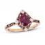 Le Vian Rhodolite Ring 1/5 ct tw Diamonds 14K Honey Gold