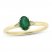 Emerald & Diamond Ring 1/20 ct tw 10K Yellow Gold