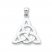 Trinity Charm 14K White Gold