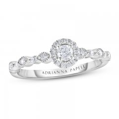 Adrianna Papell Diamond Engagement Ring 1/4 ct tw 14K White Gold