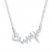 Diamond Heartbeat Necklace 1/10 ct tw Round-cut Sterling Silver