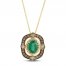 Le Vian Emerald Necklace 3/8 ct tw Diamonds 14K Honey Gold