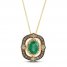 Le Vian Emerald Necklace 3/8 ct tw Diamonds 14K Honey Gold