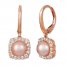 Le Vian Cultured Pearl Earrings 1/2 ct tw Diamonds 14K Gold