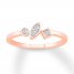 Diamond Geometric Ring 1/10 ct tw Round-cut 10K Rose Gold