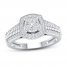 Diamond Engagement Ring 3/8 ct tw Round-cut 10K White Gold