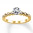 Diamond Engagement Ring 1/4 ct tw Round-cut 10K Two-Tone Gold