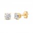 Diamond Solitaire Stud Earrings 5/8 ct tw Round-cut 14K Yellow Gold