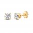 Diamond Solitaire Stud Earrings 5/8 ct tw Round-cut 14K Yellow Gold