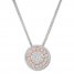 Diamond Necklace 1 ct tw Round-cut 10K Two-Tone Gold 19"