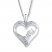 Mom Heart Necklace 1/20 ct tw Diamonds Sterling Silver
