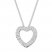 Diamond Heart Necklace 1/2 ct tw Round-cut 10K White Gold