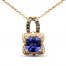 Le Vian Tanzanite Necklace 1/6 ct tw Diamonds 14K Strawberry Gold 20"