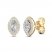 Diamond Earrings 1/3 ct tw Marquise/Round-Cut 10K Yellow Gold