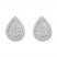 Diamond Teardrop Earrings 1/3 ct tw Round-cut 10K White Gold
