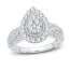 Multi-Diamond Engagement Ring 1 ct tw Round-cut 14K White Gold