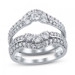 Diamond Enhancer Band 1-1/2 ct tw Round-cut 14K White Gold