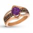 Le Vian Amethyst & Chocolate Diamond Ring 14K Gold