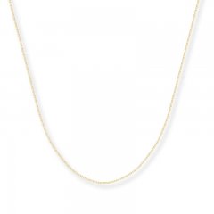Box Chain Necklace 14K Yellow Gold 18" Length