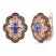 Le Vian Creme Brulee Sapphire Earrings 1-3/8 ct tw Diamonds 14K Strawberry Gold