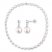Cultured Pearl Set Necklace & Earrings Sterling Silver