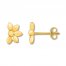 Flower Earrings 10K Yellow Gold