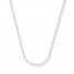 Wheat Chain Necklace 14K White Gold 18" Length